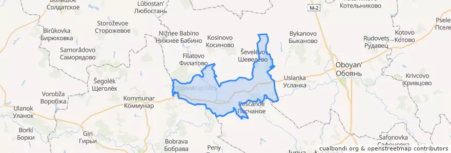 Mapa de ubicacion de Каменский сельсовет.