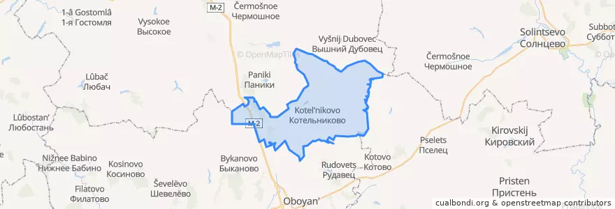 Mapa de ubicacion de Котельниковский сельсовет.