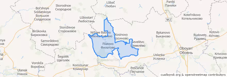 Mapa de ubicacion de Рыбино-Будский сельсовет.