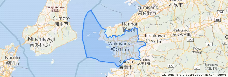 Mapa de ubicacion de Вакая́ма.
