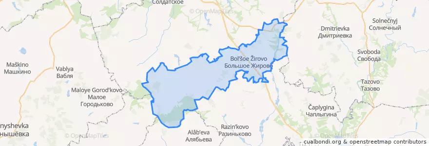 Mapa de ubicacion de Большежировский сельсовет.