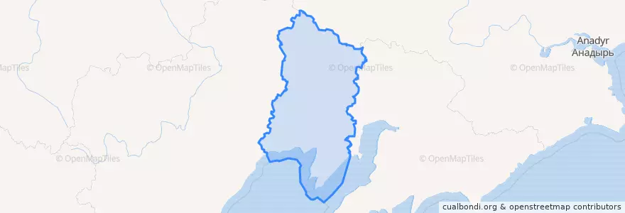 Mapa de ubicacion de Severo-Evensky Urban District.