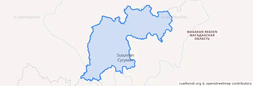 Mapa de ubicacion de Susumansky Urban District.
