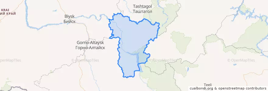 Mapa de ubicacion de Турочакский район.