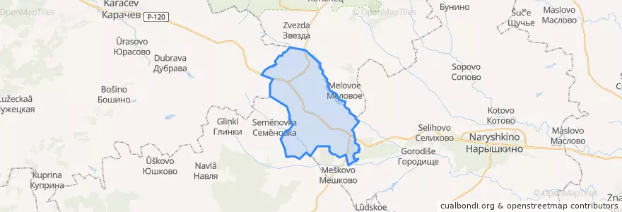 Mapa de ubicacion de Богородицкое сельское поселение.