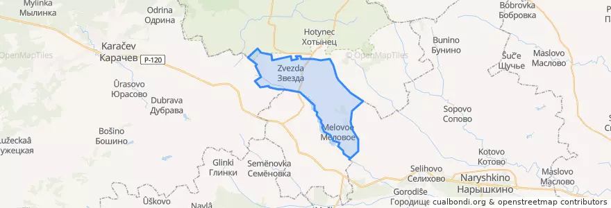 Mapa de ubicacion de Меловское сельское поселение.