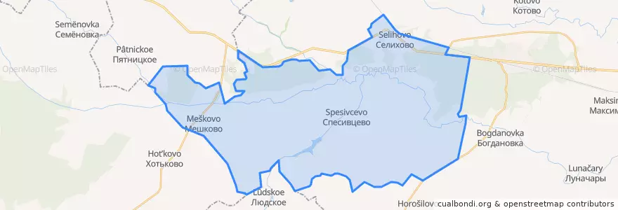 Mapa de ubicacion de Городищенское сельское поселение.