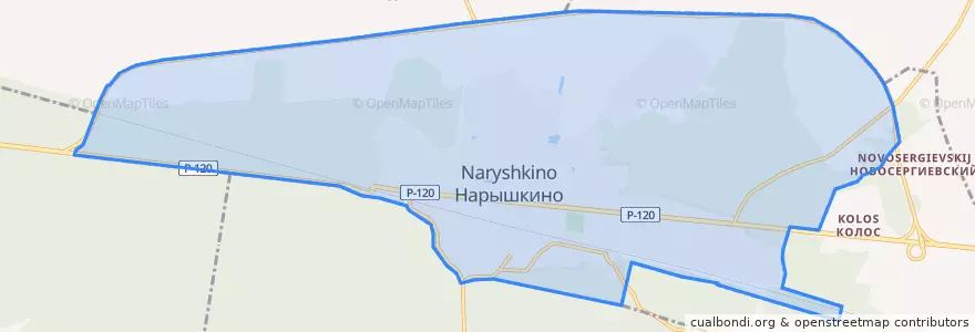 Mapa de ubicacion de городское поселение Нарышкино.