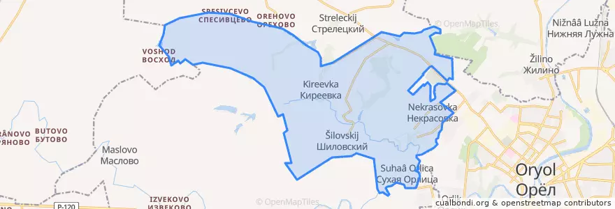 Mapa de ubicacion de Лошаковское сельское поселение.
