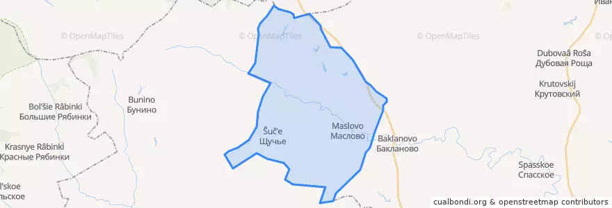 Mapa de ubicacion de Масловское сельское поселение.