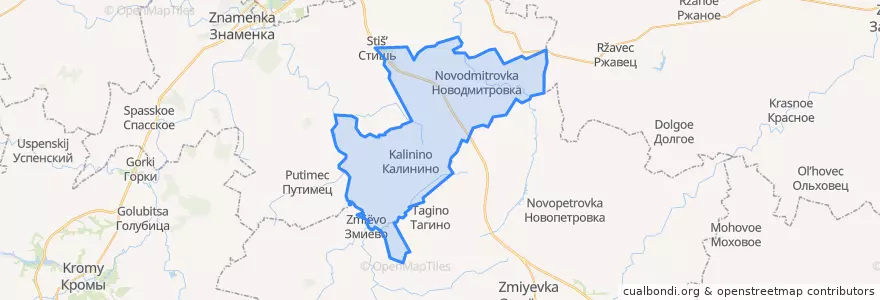 Mapa de ubicacion de Станово-Колодезьское сельское поселение.