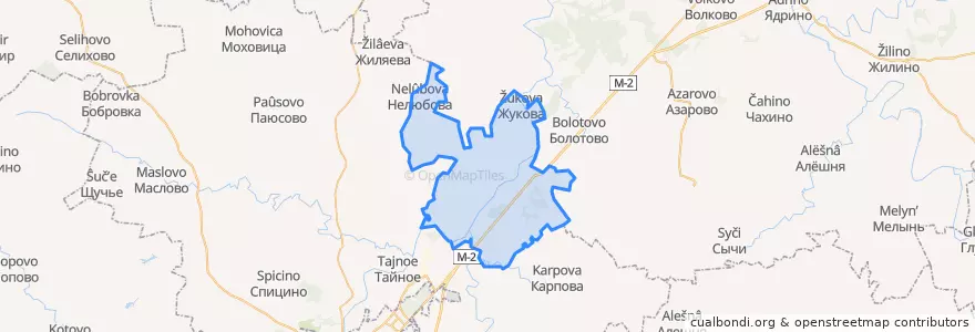 Mapa de ubicacion de Становское сельское поселение.