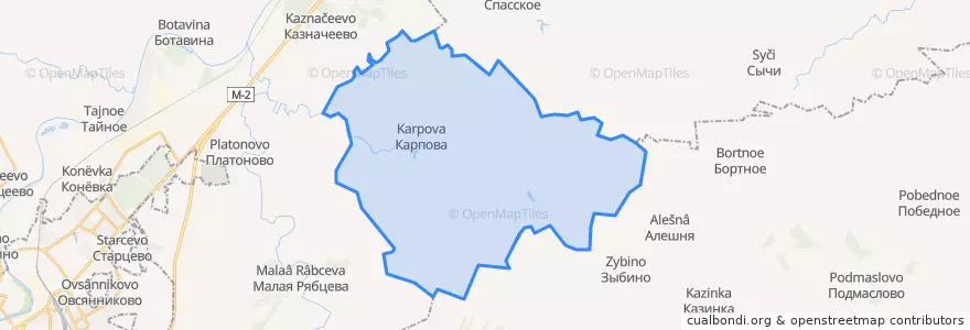 Mapa de ubicacion de Троицкое сельское поселение.