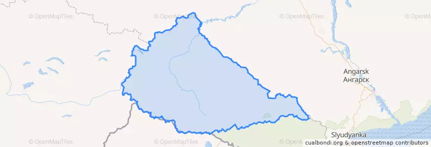 Mapa de ubicacion de Okinsky Rayon.