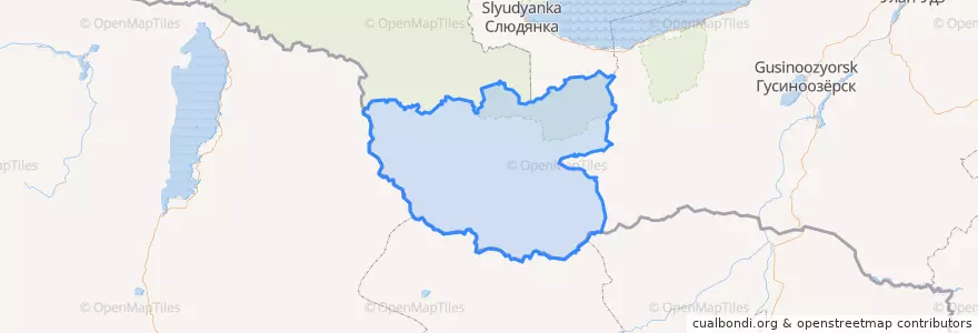 Mapa de ubicacion de Закаменский район.