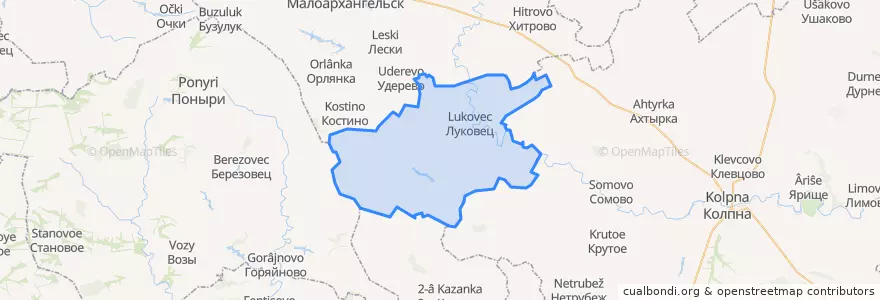 Mapa de ubicacion de Луковское сельское поселение.