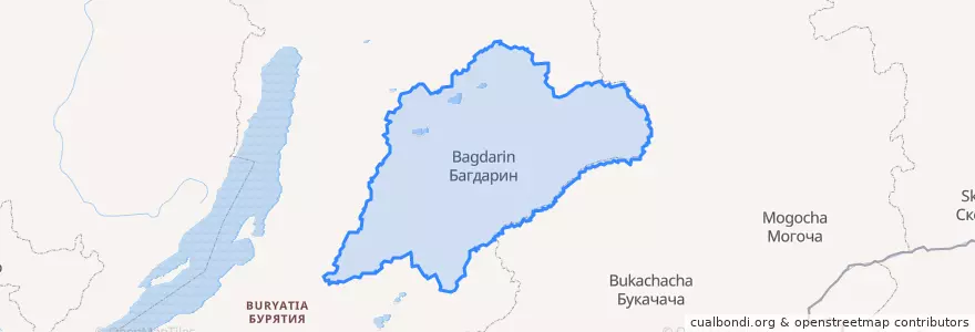 Mapa de ubicacion de Баунтовский эвенкийский район.