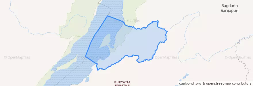 Mapa de ubicacion de Баргузинский район.