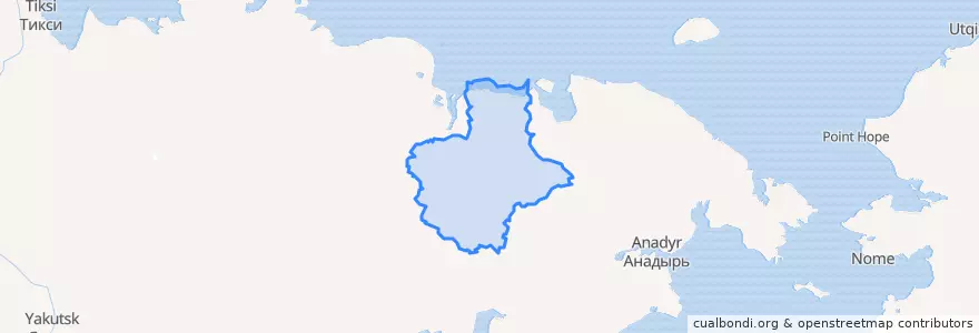 Mapa de ubicacion de ビリビノ地区.