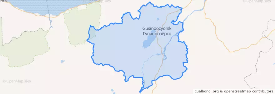 Mapa de ubicacion de Селенгинский район.