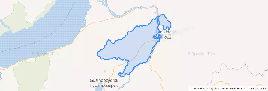 Mapa de ubicacion de Иволгинский район.