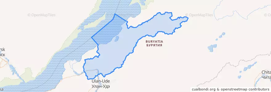 Mapa de ubicacion de Прибайкальский район.