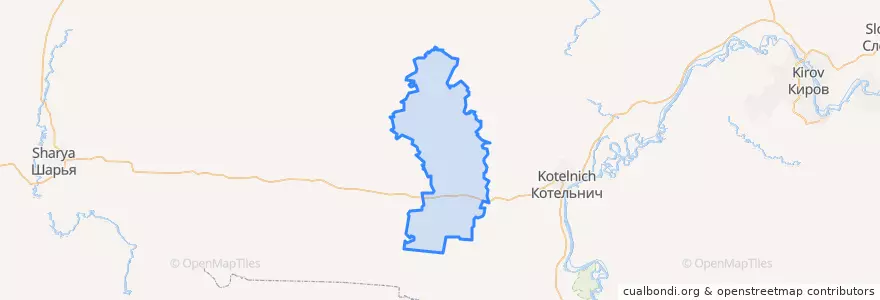 Mapa de ubicacion de Свечинское сельское поселение.