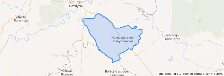 Mapa de ubicacion de Новоуспенский сельсовет.