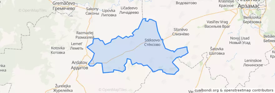 Mapa de ubicacion de Стёксовский сельсовет.