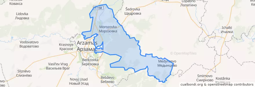 Mapa de ubicacion de Кирилловский сельсовет.
