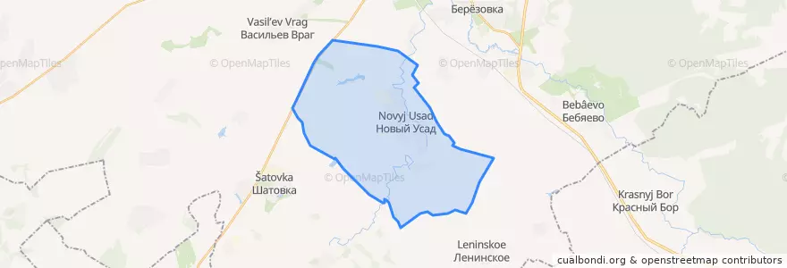 Mapa de ubicacion de Новоусадский сельсовет.