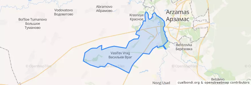 Mapa de ubicacion de городское поселение Выездное.
