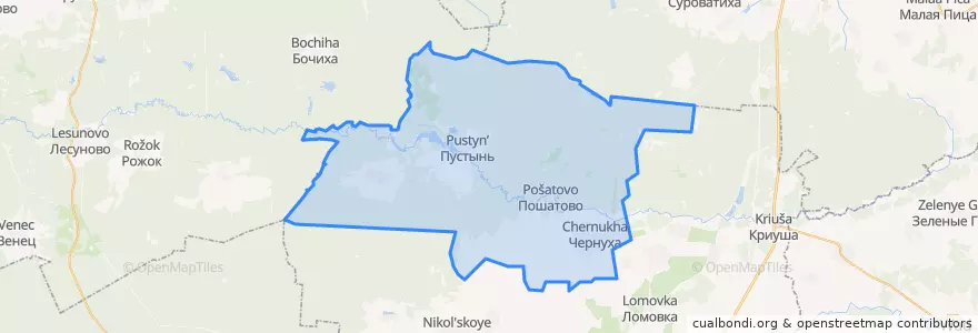 Mapa de ubicacion de Чернухинский сельсовет.