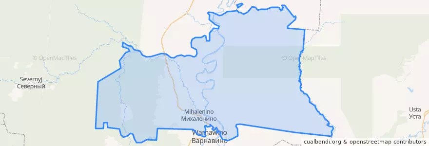 Mapa de ubicacion de Михаленинский сельсовет.
