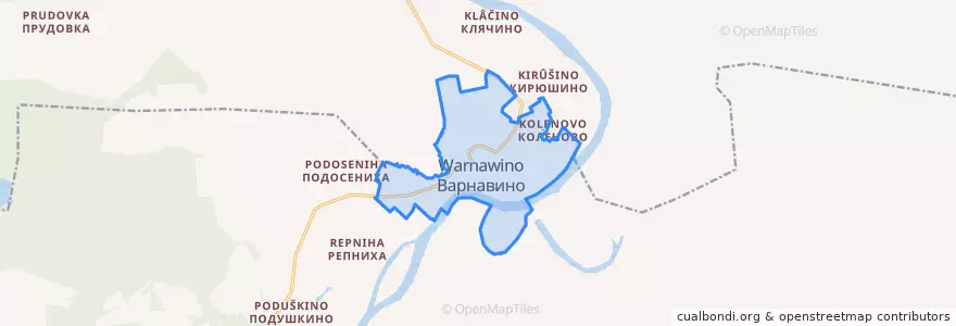 Mapa de ubicacion de городское поселение Варнавино.