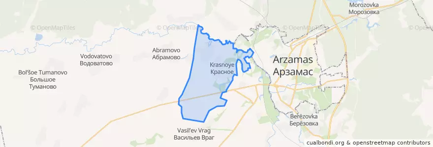 Mapa de ubicacion de Красносельский сельсовет.