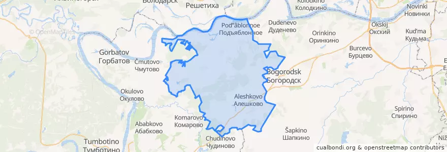 Mapa de ubicacion de Алешковский сельсовет.