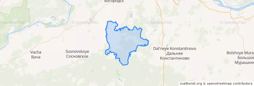 Mapa de ubicacion de Хвощевский сельсовет.