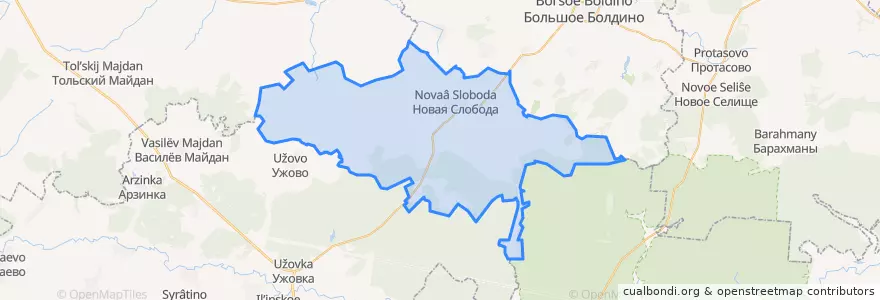 Mapa de ubicacion de Новослободский сельсовет.