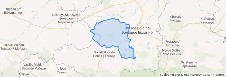 Mapa de ubicacion de Пермеевский сельсовет.