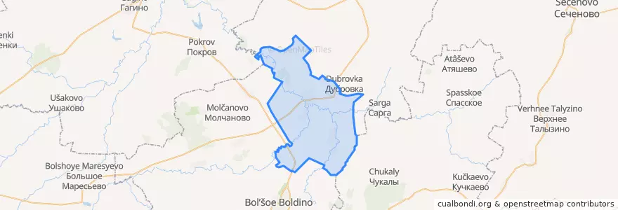 Mapa de ubicacion de Черновской сельсовет.