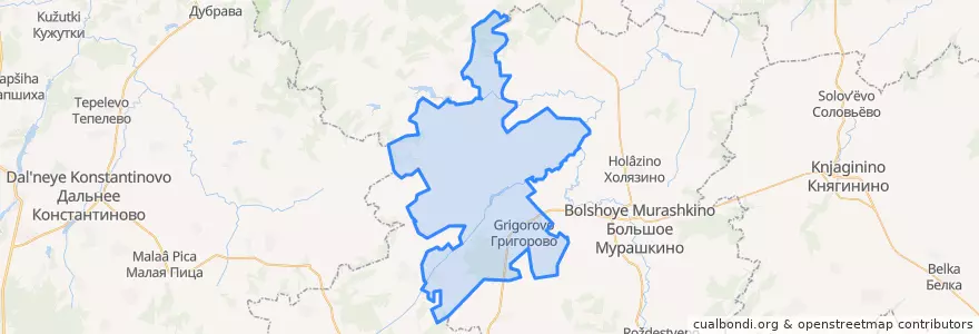 Mapa de ubicacion de Григоровский сельсовет.