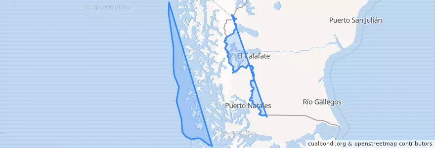 Mapa de ubicacion de Provincia de Última Esperanza.