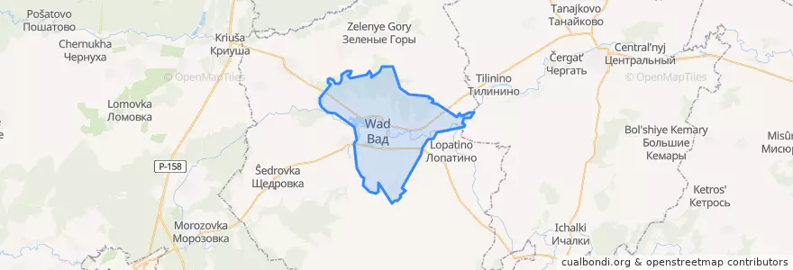 Mapa de ubicacion de Вадский сельсовет.