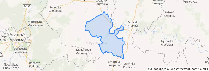 Mapa de ubicacion de Новомирский сельсовет.