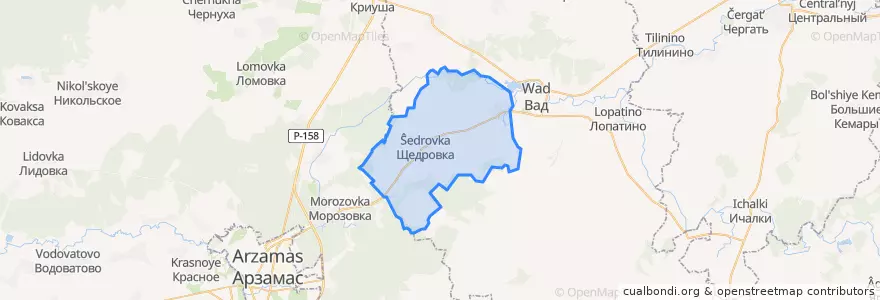 Mapa de ubicacion de Стрельский сельсовет.