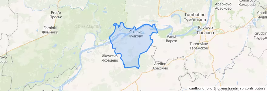 Mapa de ubicacion de Чулковский сельсовет.