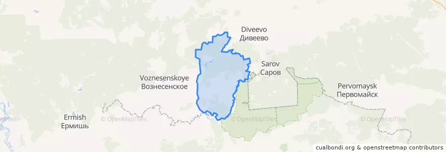 Mapa de ubicacion de Нарышкинский сельсовет.