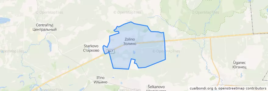 Mapa de ubicacion de Золинский сельсовет.