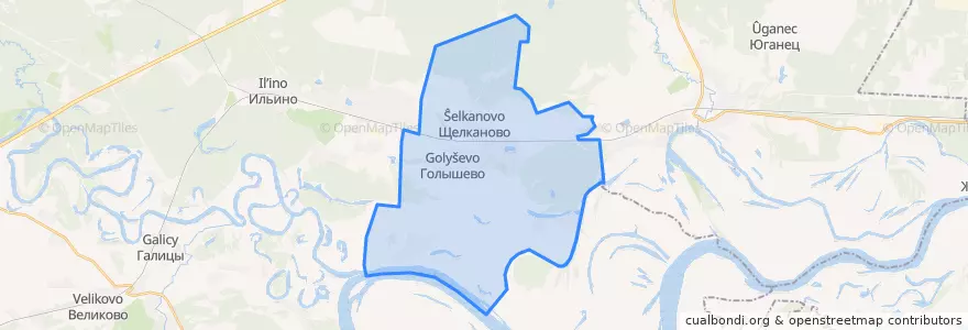 Mapa de ubicacion de сельсовет Красная Горка.